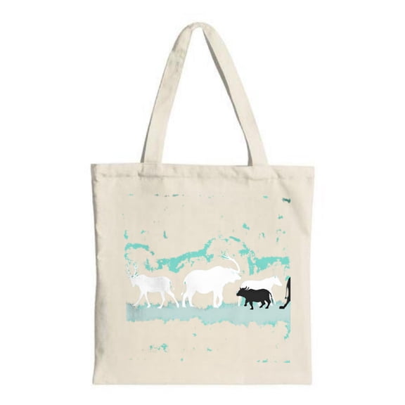 Cartoon Face Tote Bag - Large Eyes & Toothy Grin Fun Canvas Bag for Shopping Travel & Parties Reusable & Multifunctional