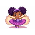 Cartoon Fairy Ballerina with Pink & Purple Tutu Edible Icing Image Cake ...