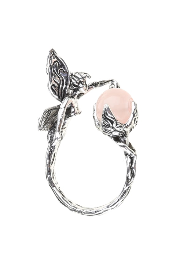 Cartoon Fairys Angelic Shaped Rings Adjustable Size Fingers Rings Accessories Stylish Alloy