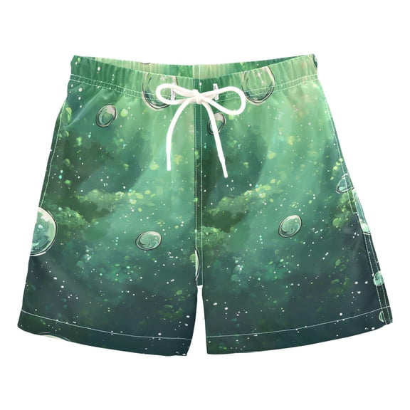 Cartoon Fantasy Bubble Boys Swim Trunks Quick Dry Boy Swim Shorts for 3-14 Years