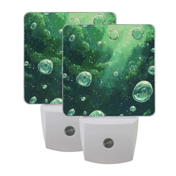 Cartoon Fantasy Bubble LED Night Light with Smart Sensor Plug Into Wall Dusk to Dawn 2 packs