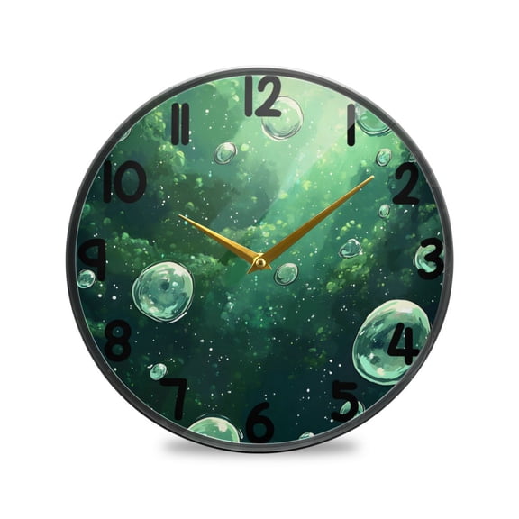 Cartoon Fantasy Bubble Round Acrylic Wall Clock Silent Battery Operated Home Decor for Living Room Bedroom