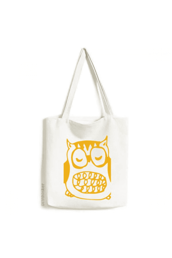 Cartoon Fat Owl Protect Animal Pet Lover Tote Canvas Bag Shopping Satchel Casual Handbag