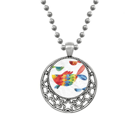 Cartoon Fish Colourful Animal Necklaces Pendant Retro Moon Stars Jewelry