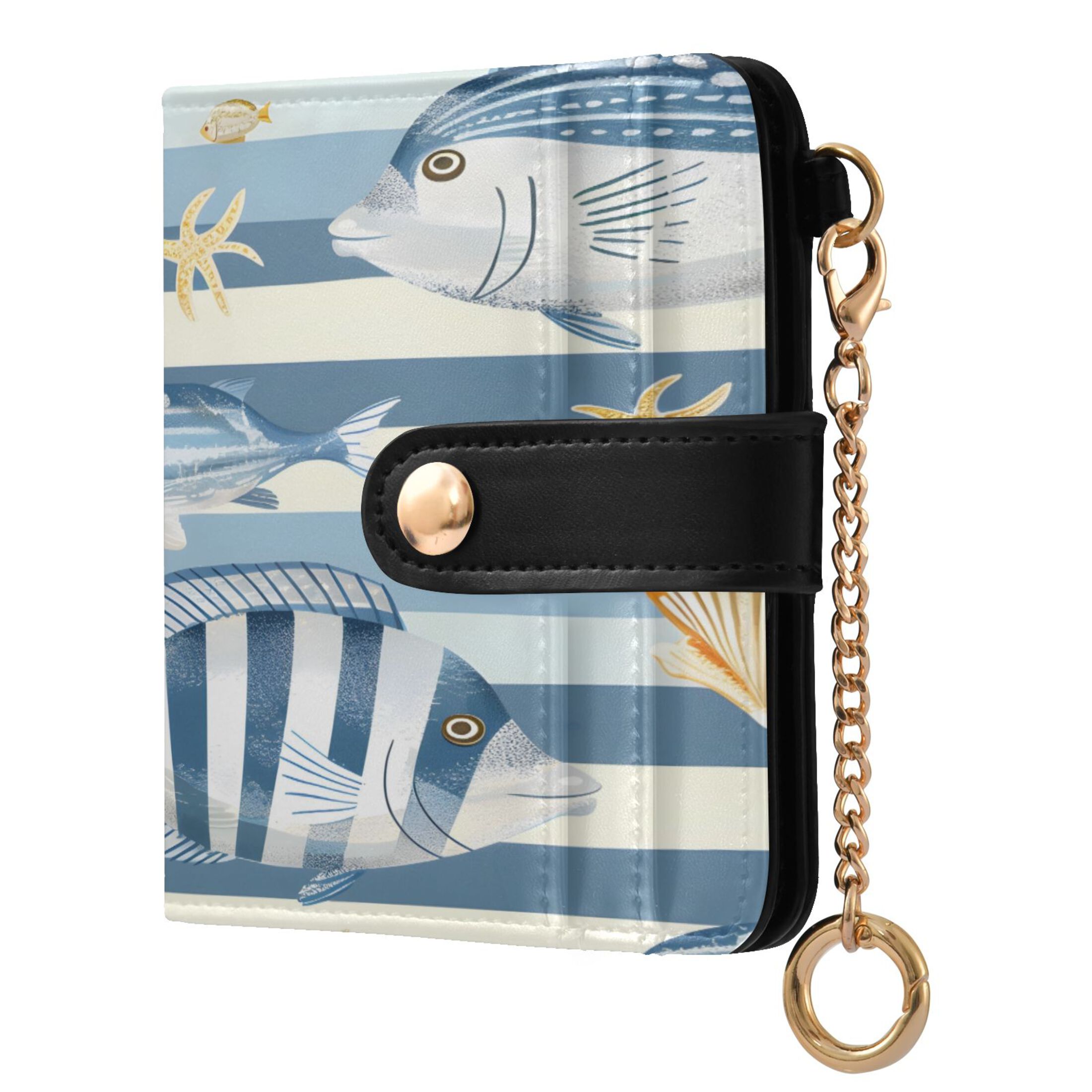 Cartoon Fish Shells Starfish Women's Wallet PU Leather Card Cases RFID ...