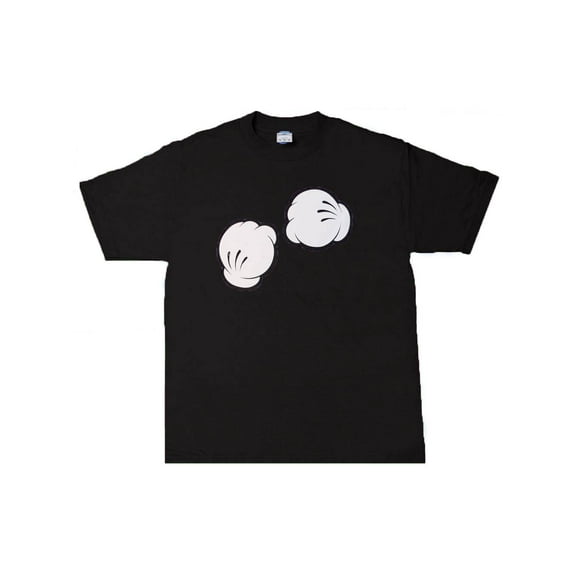 Cartoon Fists Graphic T Black, Large
