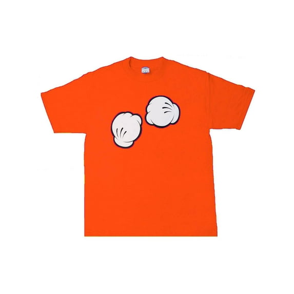 Cartoon Fists Graphic T Orange, Small