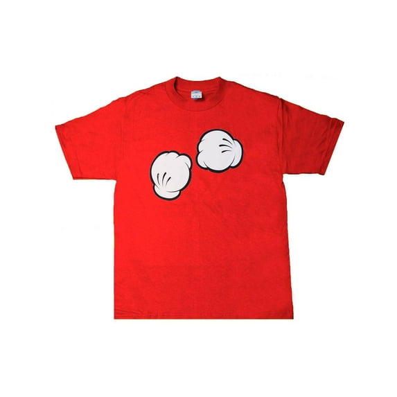 Cartoon Fists Graphic T Red, Large