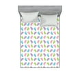 thumbnail image 1 of Cartoon Fitted Sheet & Pillow Sham Set, Footprints Pattern in Many Tones Abstract Design Feet Seamless Illustration, Decorative Printed 6 Piece Bedding Decor Set, Full, Multicolor, by Ambesonne, 1 of 3