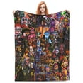 thumbnail image 1 of Cartoon Five Nights At Freddy's Blanket Ultra-Soft Fleece Blanket for Couch Bed Warm Plush Throw Blanket Suitable for All Season 40x30In, 1 of 8