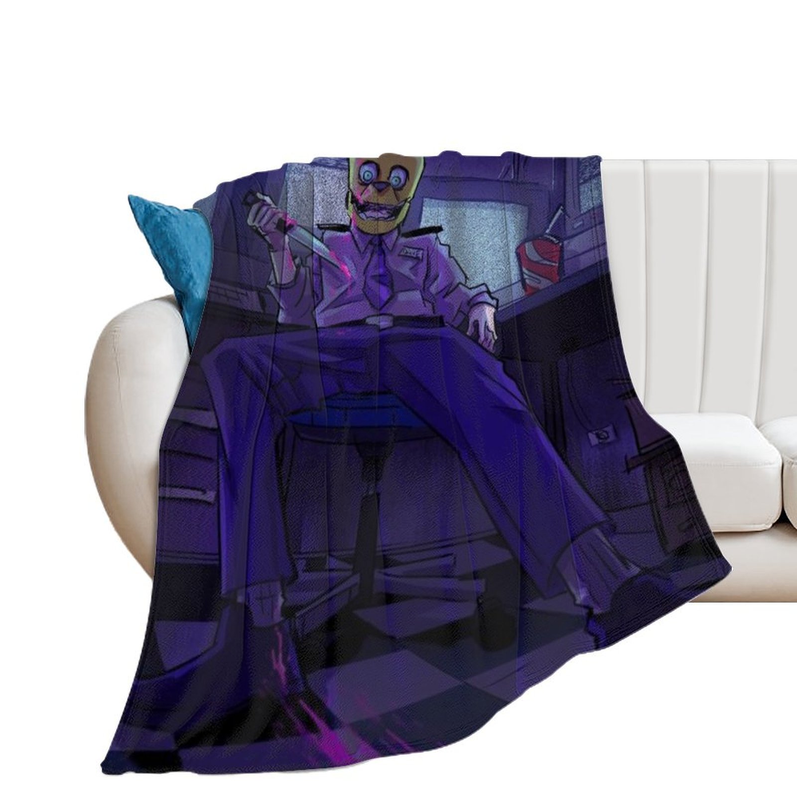 Five Nights At Freddy's Soft Flannel Blanket – 50"x40", Unbranded, Perfect For Bedroom