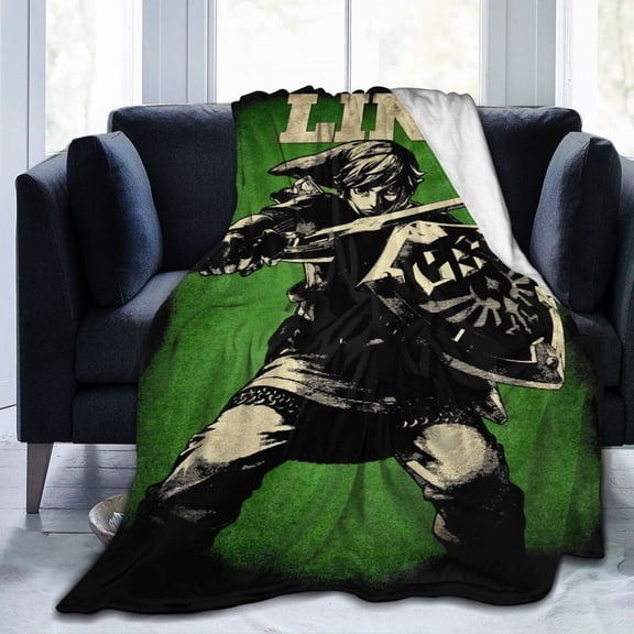Cartoon Flannel Blanket Majora'S Mask Zelda Funny Ultra-Soft Warm Throw Blanket For Living Room Couch Bed All Seasons, Soft Interesting Gift For Boys Girls Young Adults 50"X40"