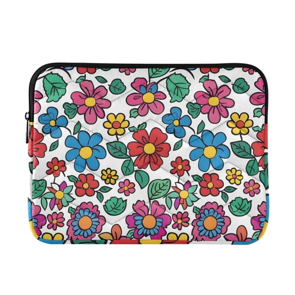 Cartoon Flower Quilted Laptop Protective Cases Computer Sleeves Tablet Bags Briefcases M