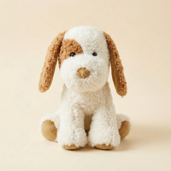 Cartoon Fluffy Beagle Stuffed Animal, 7.9in Pet Plush Dog Plush Toy Soft Cuddle Puppy Companion