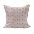 thumbnail image 1 of Cartoon Fluffy Throw Pillow Cushion Cover, Love Themed Valentines Inspired with Giant Hearts Checkered Pattern, Rectangle Accent Pillow Case, 26" x 16", Pink Olive Green, by Ambesonne, 1 of 5