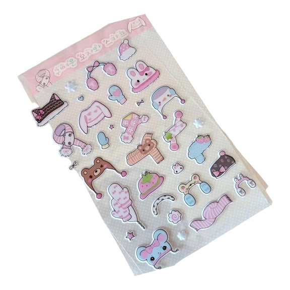 Cartoon Foam Sticker for Scrapbooking Journal Planner Phone Case Decoration Child Motivational Sticker for Teacher