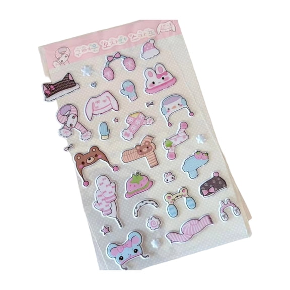 Cartoon Foam Sticker for Scrapbooking Journal Planner Phone Case Decoration