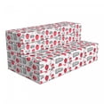 thumbnail image 1 of Cartoon Foldable Mattress, Girl in Strawberry Garden, 78.7" x 47.2", Dark Pink Charcoal Grey, by Ambesonne, 1 of 6