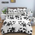 thumbnail image 1 of Cartoon Football Duvet Cover Colored Graffiti Sports Theme for Boys Teens Bedroom Decorations Beddin, 1 of 5