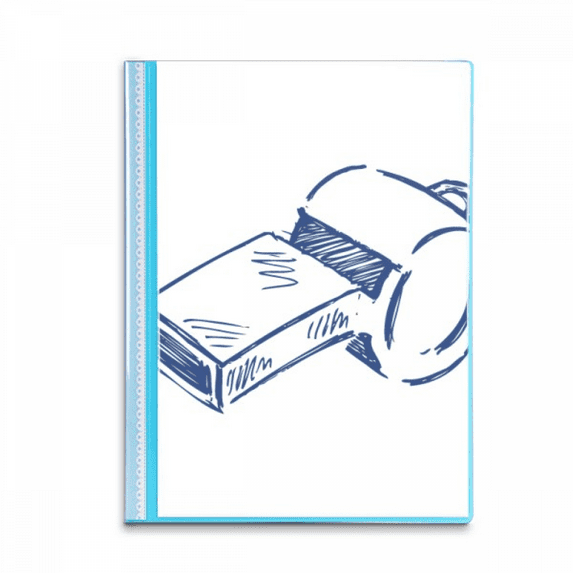 Cartoon Football Whistle Blue Soccer Book Sheet Protectors Portfolio Binder Folder