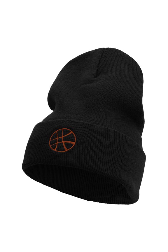 Cartoon Force Embroidered 12 Inch Long Knitted Beanie - Black OSFM