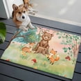 thumbnail image 1 of Cartoon Forest Animal Front Door Rugs 2x3 ft Cute Bear Dear Funny Fox Watercolor Mushroom Small Rug for Entryway Non Slip Washable Bathroom Door Mat Absorbent Floor Mat for Indoor Entrance, 1 of 9