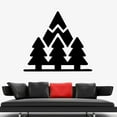 thumbnail image 1 of Cartoon Forest Wall Decal Pine Trees Mountain Nature Vinyl Window Stickers Living Room Office Studio Interior Decor Mural 28x31cm, 1 of 4
