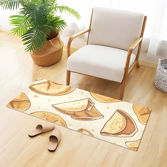 Cartoon Fortune Cookies Bathroom Rug 39x20 Non Slip Quick Dry Washable Bathroom Mats for Bedroom Living Room Kitchen