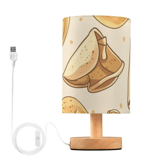Cartoon Fortune Cookies Table Lamp for Desk Nightstand Lamp with USB Modern Gifts for Bedroom Living Room Kids Room