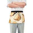 thumbnail image 1 of Cartoon Fortune Cookies Waist Apron Adjustable Server Half Apron Kitchen Cooking with 3 Pockets for Men Women, 1 of 7