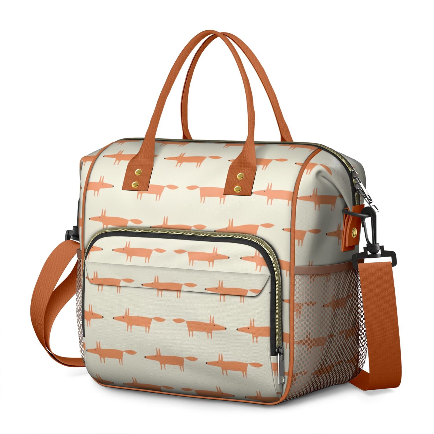 Cartoon Fox Design Lunch Box – Reusable Insulated Lunch Bag with ...