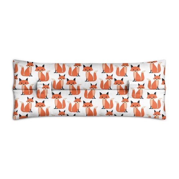 Cartoon Fox Floral Art Seat Belt Pillow for Surgery - Soft Chest Protector After Mastectomy, Lightweight & Travel-Friendly for Patients (Foxy Forest Sky Design)