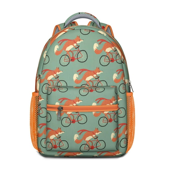 Cartoon Fox Floral Sky Print Waterproof Backpack - Breathable & Spacious Student Bookbag for College