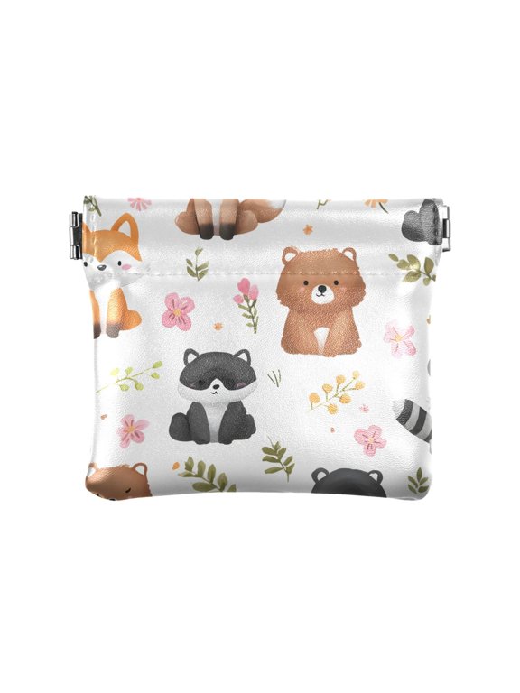 Cartoon Fox Wallet Small PU Leather Change Pouch Wallet for Women