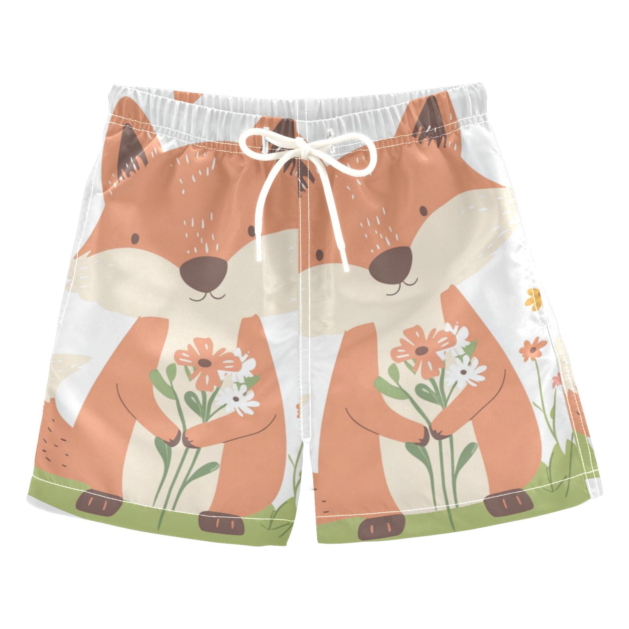 Funtasia Too Boys Swim Trunks - Blue Gingham Whales main image 1