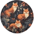 thumbnail image 1 of Cartoon Foxes Round Placemats Washable Placemats Non-Slip Heat-Resistant Table Place Mats for Dining Kitchen Holiday Party Table 15.4"-6PCS Home Decor, 1 of 7