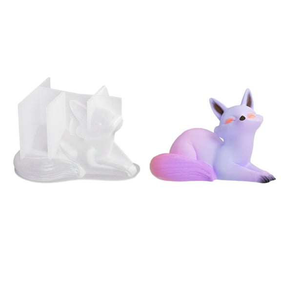 Cartoon Foxes Shaped Silicone Molds Epoxy Resin Molds Table Ornament Mould DIY