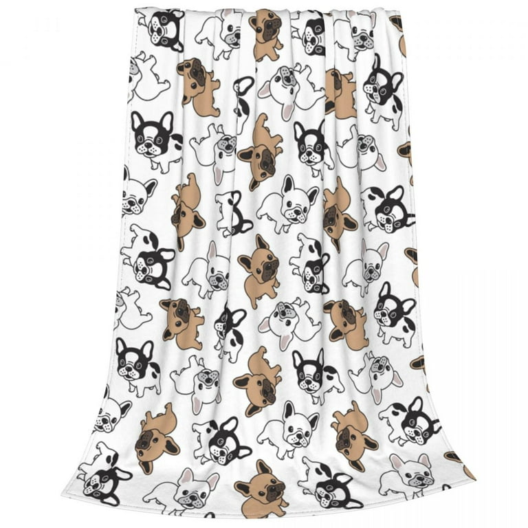 French bulldog print blanket hotsell