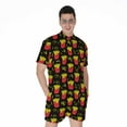 thumbnail image 1 of Cartoon French Fries Pattern Short Sleeve Men'S Rompers, Cartoon Film Cute Funny Casual Summer Jumpsuits Outfit, 1 of 4
