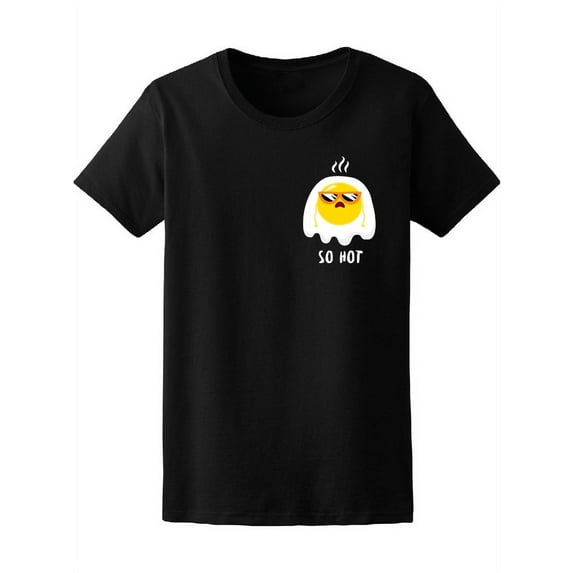 Cartoon Fried Egg In Sunglasses T-Shirt Women -Image by Shutterstock, Female Medium