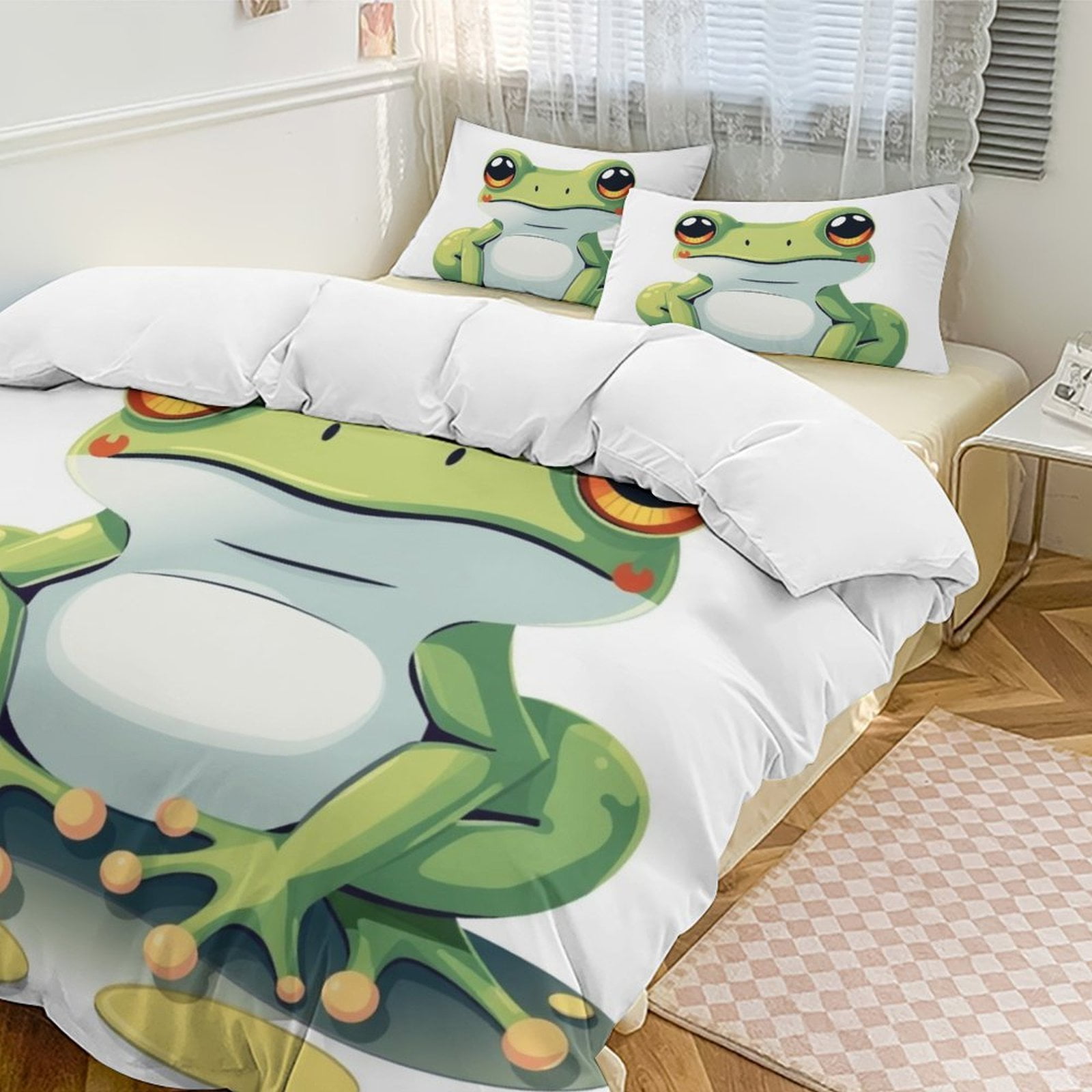 Cartoon Frog Bed Sheet Set Comforter Sets Themed Bedding Quilted Duvet ...