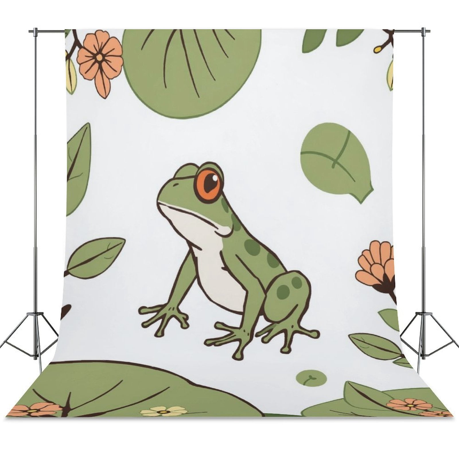 Cartoon Frog Decorations BackdropPortrait Photography Background ...
