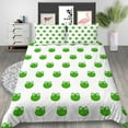 Cartoon Frog Duvet Cover Reptile Animal Soft King Size Bedding Set Cute ...