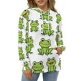 thumbnail image 1 of Cartoon Frog Hoodies Oversized Hoodie Couple Long Sleeve Cute Graphic Casual Hooded Sweatshirts, 1 of 5