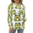 thumbnail image 1 of Cartoon Frog Hoodies Oversized Hoodie Couple Long Sleeve Cute Graphic Casual Hooded Sweatshirts, 1 of 5