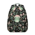 thumbnail image 1 of Cartoon Frog & Nature Print Waterproof Backpack - Stylish School Bag for College Students, Spacious Ergonomic Design with Padded Straps & Breathable Mesh for Daily Commute, 1 of 5