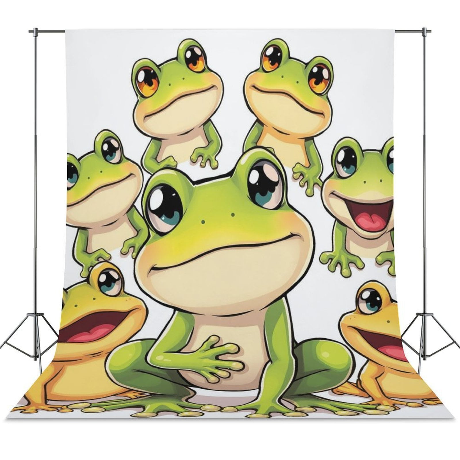 Cartoon Frog Party Backdrop Birthday Decoration Backgrounds for ...