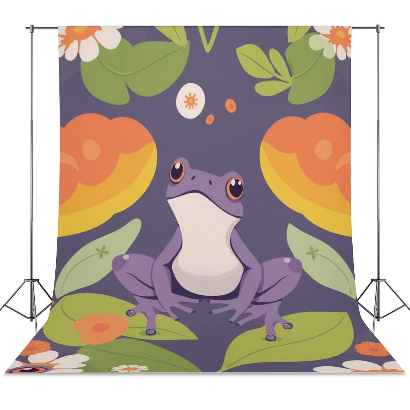 Cartoon Frog Party Backdrop Birthday Decoration Backgrounds for ...