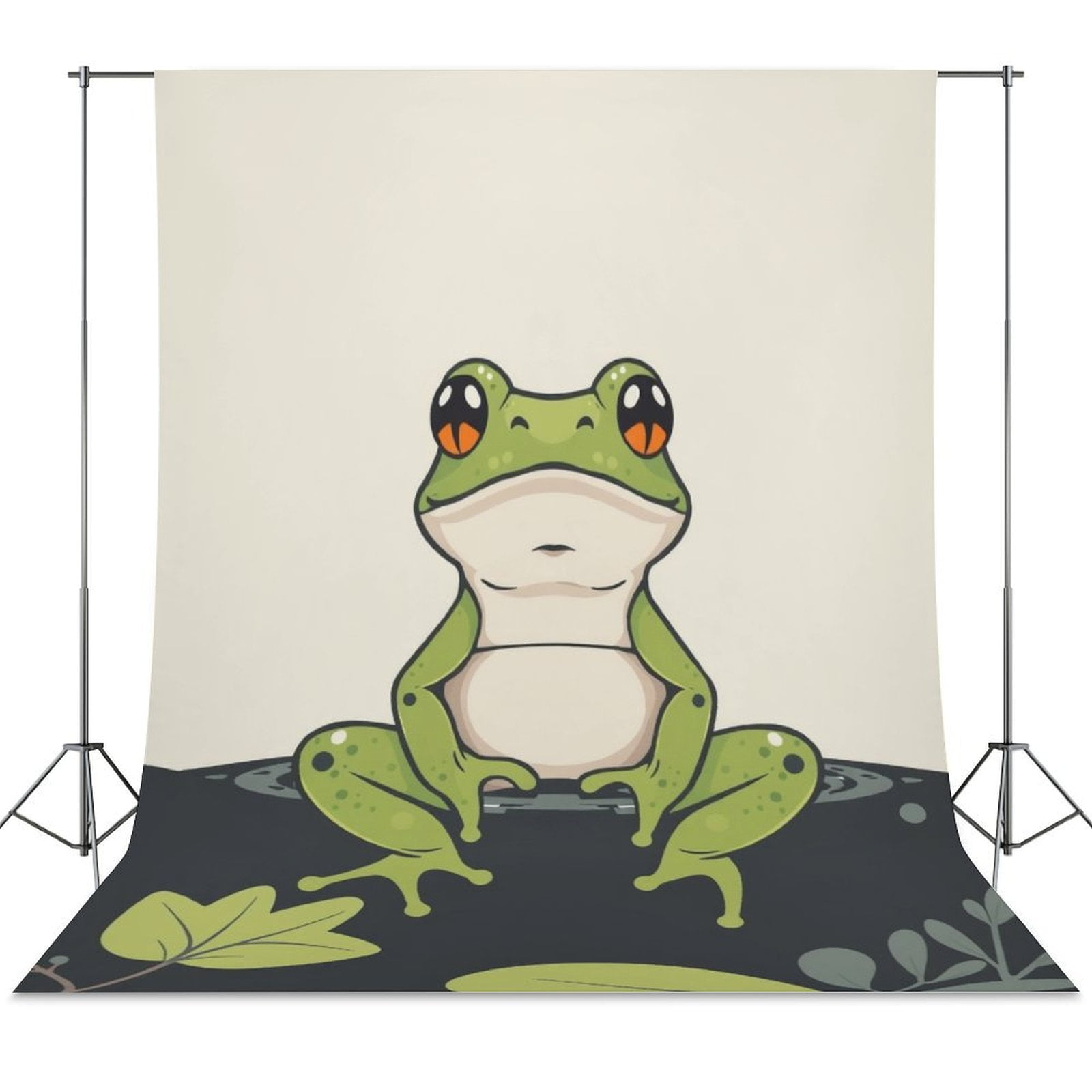 Cartoon Frog Party Backdrop Birthday Decoration Backgrounds for ...