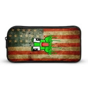 Cartoon Frog Unspeakable Pencil Case Large Capacity Double-layer Pen Bag School Stationery Pouch Organizer Office Supplies Pencase For Kids Adult High Capacity 8.7*4.7*2 Inch